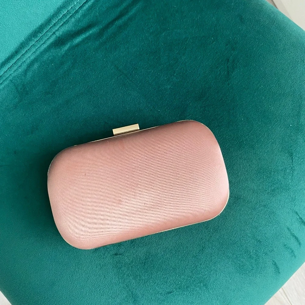 Blush Pink Satin Clutch